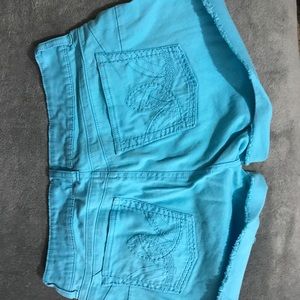 Turquoise Wrangler Shorts